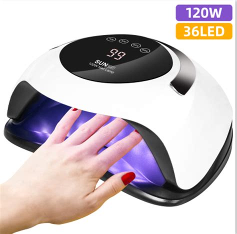 120w Uv Gel Nail Lamp Drying Led Uv Light Curing Manicure Lamp With 4 Timer Setting And