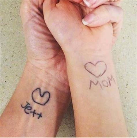 20 Amazing Mother Son Tattoos That Will Catch Your Eye Page 13 Mommyish