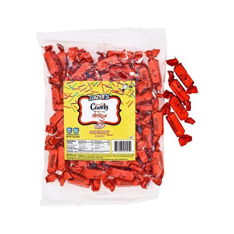 Zazers Red Foiled Cherry Chewy Candy 1lb Bag Candy Warehouse