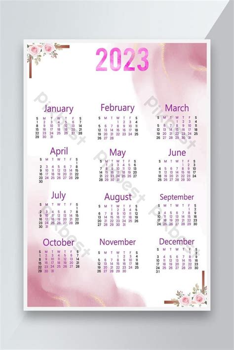 Año 2023 Diseño De Calendario Creativo Plantilla Eps Descarga