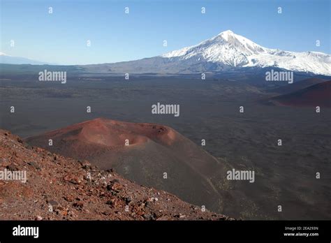 Kamchatka Volcano Tolbachik Is Iin Russiathe Cone Of Crater Of A