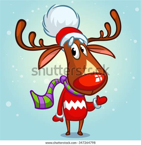 Christmas Reindeer Rudolph Santa Claus Hat Stock Vector Royalty Free 347264798 Shutterstock