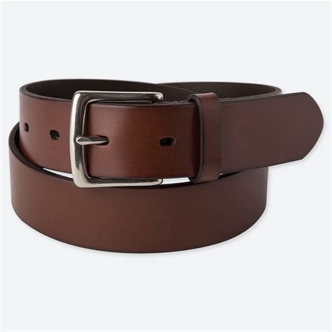 Men Italian Oiled Leather Belt Uniqlo Us