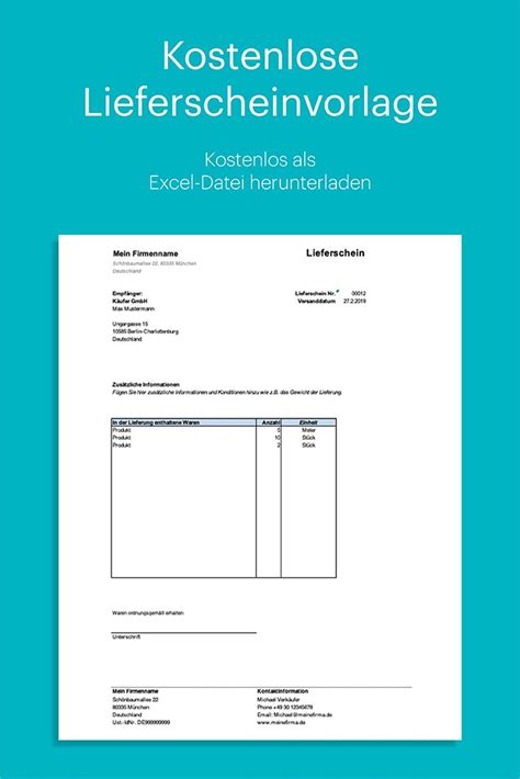 Mit lexoffice erstellen sie alle dokumente der buchhaltung schnell, online und zuverlässig. Lieferschein Vorlage Excel