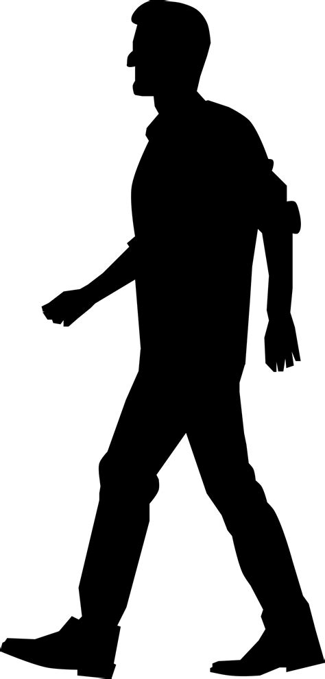 Walking Clip Art Silhouette Of Man Png Download 11472400 Free