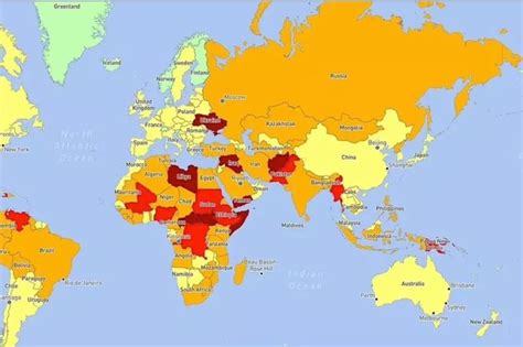 Interactive Map Shows The Worlds Most Dangerous Countries To Visit