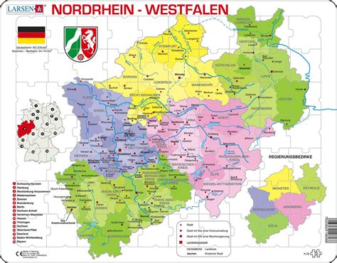 K23 Nordrhein Westfalen Political Other Maps Puzzles Larsen