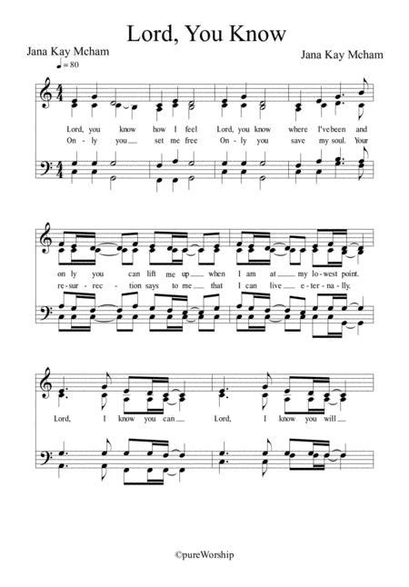 Lord You Know Sheet Music Pdf Download