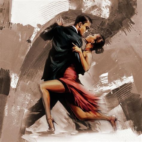 Tango Couple Dance Art By Gull G Dance Art Dancing Drawings Dancers Art