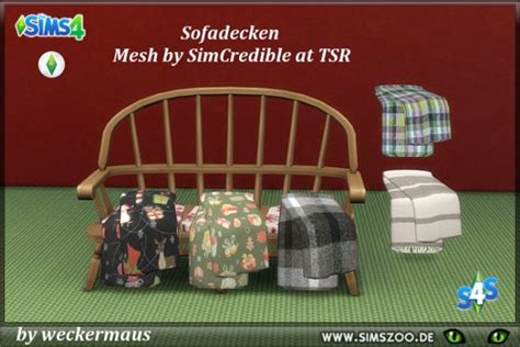 Blackys Sims 4 Zoo Christmas Sofa Blanket By Weckermaus • Sims 4 Downloads