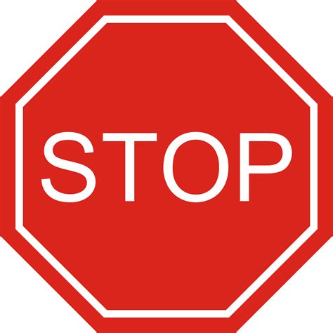 Clip Art Of Red Stop Sign Free Image Download
