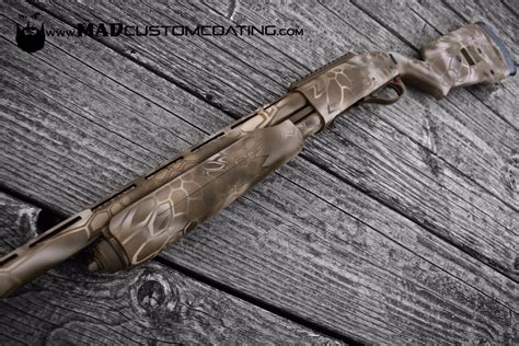 Mad Dragon Camo On A Remington 870 In Patriot Brown Magpul Fde