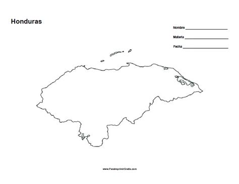 Mapa De Honduras Para Imprimir Gratis