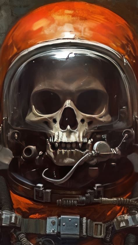 Astronaut Skull Space Suit 4k 7081k Wallpaper Pc Desktop