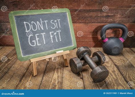 Do Not Sit Get Fit Fitness Concept Stock Image Image Of Motivation