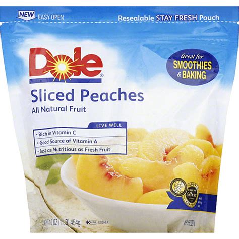 Dole® Sliced Peaches 16 Oz Bag Fruit Larrys Super Foods