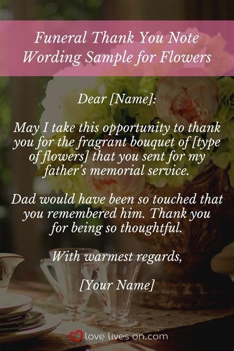 Thank You For Funeral Flowers And Food How To Write A Thank You For