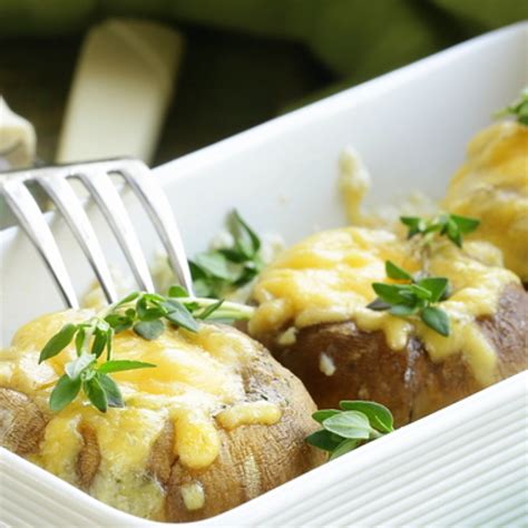 Baked Mushrooms With Cheese Recipe