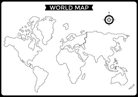Blank World Map A4 Images And Photos Finder