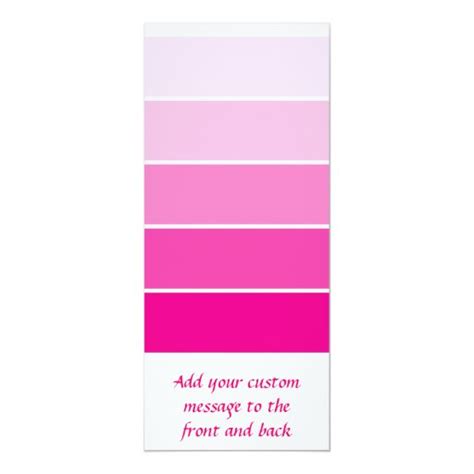 Bright Pink Paint Samples Card Zazzle