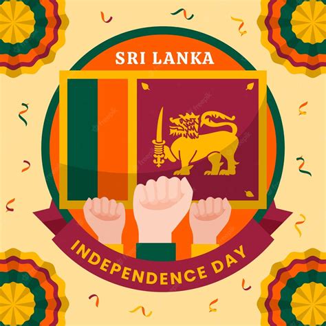 Free Vector Flat Sri Lanka Independence Day Illustration