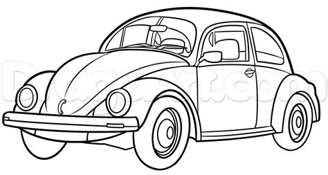 How To Draw A Vw Beetle Step By Step Cars Draw Cars Online