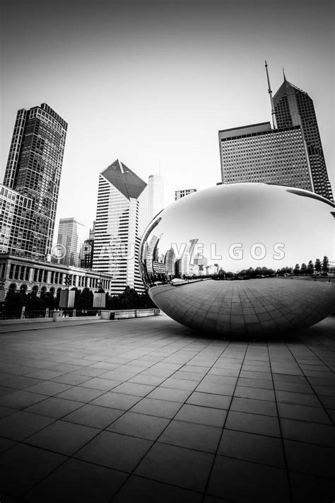 Wall Art Print And Stock Photo Chicago Bean And Chicago Skyline Picture