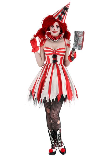 Womens Sinister Circus Clown Costume