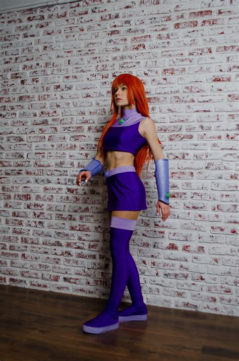 Teen Titans Cosplay Starfire Costume Starfire Cartoon Inspired Outfit