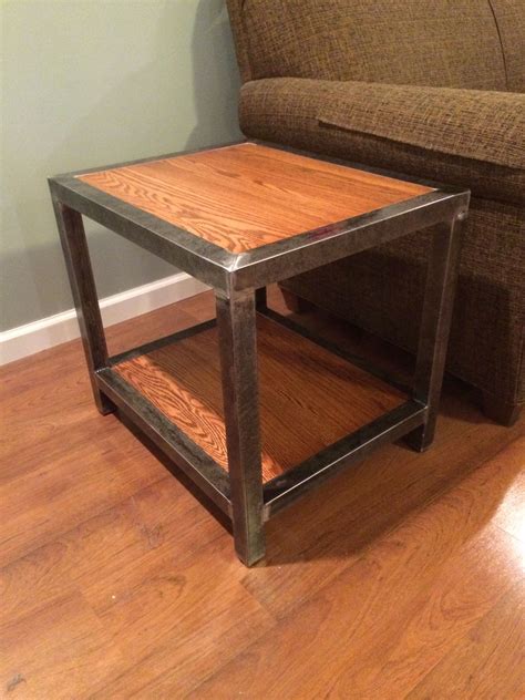 Start studying unturned metal buildables. Welded end table. 1 1/2 square tubing and 3/4" red oak ...