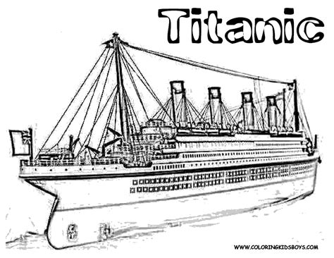 Gambar Mewarnai Kapal Titanic Ide Warna Warni