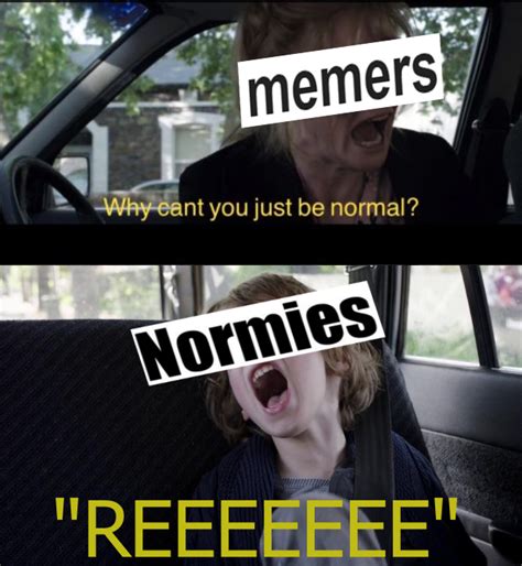 Why Cant You Just Be Normal Meme Template
