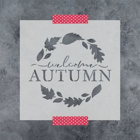 Autumn Harvest Craft Stencil By Crafty Stencils Craft Etsy