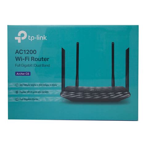 Shop Tp Link Tp Link Dual Band Wi Fi Router Archer C6 Ac1200 Black