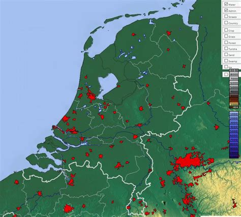 Carte Des Pays Bas Cartes Du Relief Villes Administrative Politique Routière