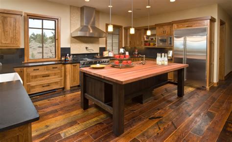 A perfect blend of dark wood. 34 Kitchens with Dark Wood Floors (Pictures)