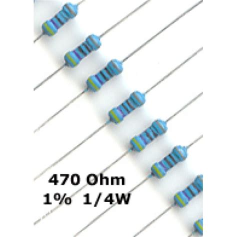 Buy Online 50 X 470 Ohm Metal Film Resistors 14w 1