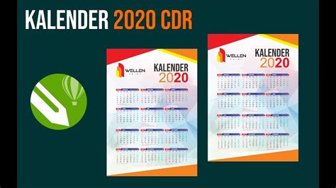 Kalender 2020 Vector Cdr