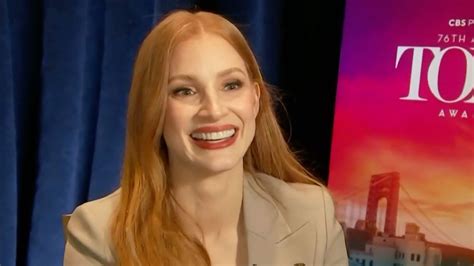 Watch Access Hollywood Highlight Jessica Chastain S Tony Nominated Theater Return With A Doll