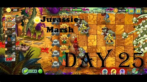 Jurassic Marsh Day 25 Plants Vs Zombies 2 Youtube