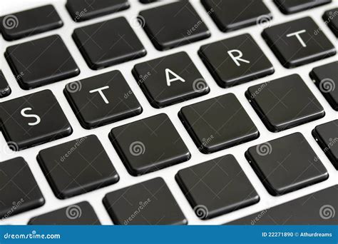 Start On Keyboard Stock Photo Image Of Computer Typing 22271890