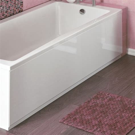 Our plastic bathroom wall panels are 100% waterproof and a great alternative to tiling view our range of bathroom ceiling panels and wall cladding online bathroom cladding is 100% waterproof, and its tongue and groove system makes it incredibly easy to install. Premier White Acrylic Plastic Bath Panels