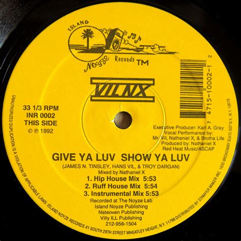 Vil Nx Give Ya Luv Show Ya Luv Releases Discogs