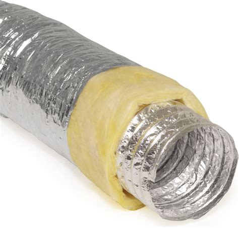 5 Inch Aluminum Hose Flexible Insulated R 42 Air Duct Pipe For Rigid