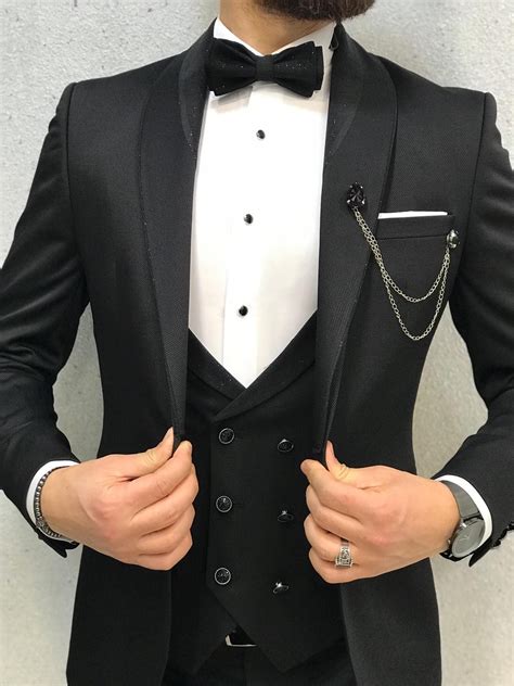 Buy Black Slim Fit Tuxedo By Gentwith Com With Free Shipping