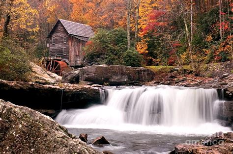 Autumn At The Grist Mill Photograph By Michael Shake Pixels