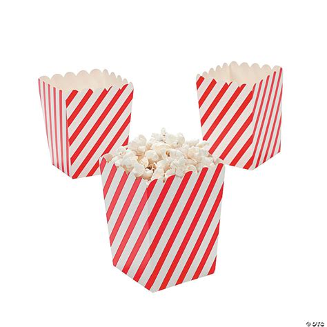 Red Stripe Theme Party Favor Popcorn Box Candy Box T Box Cupcake Box