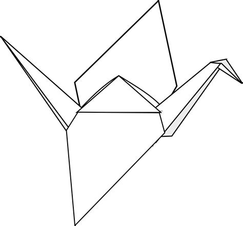 Origami Crane Vector Origami Crane Geometric Origami Origami