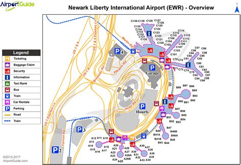 Newark Newark Liberty International Ewr Airport Terminal Map
