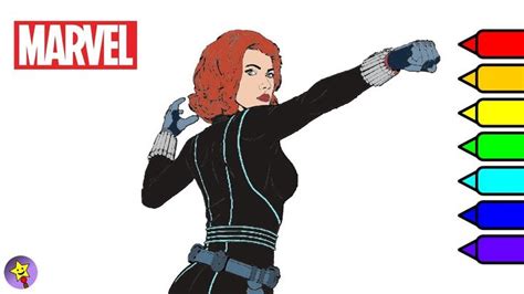 Digital Coloring Of Black Widow Black Widow Coloring Book Page Marvel